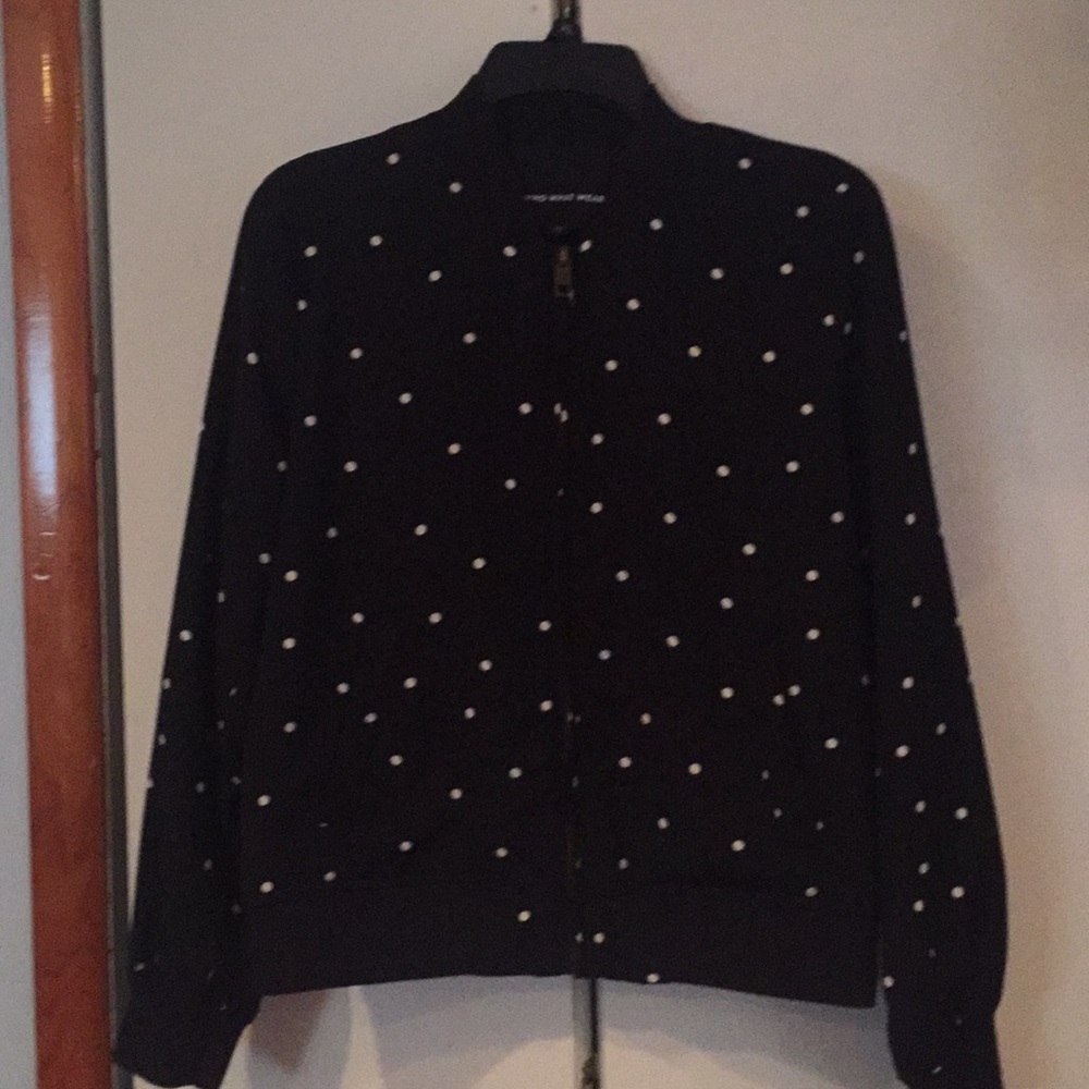 Light Weight Polka Dot Bomber Jacket